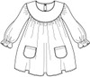 Newborn dress pattern PDF.