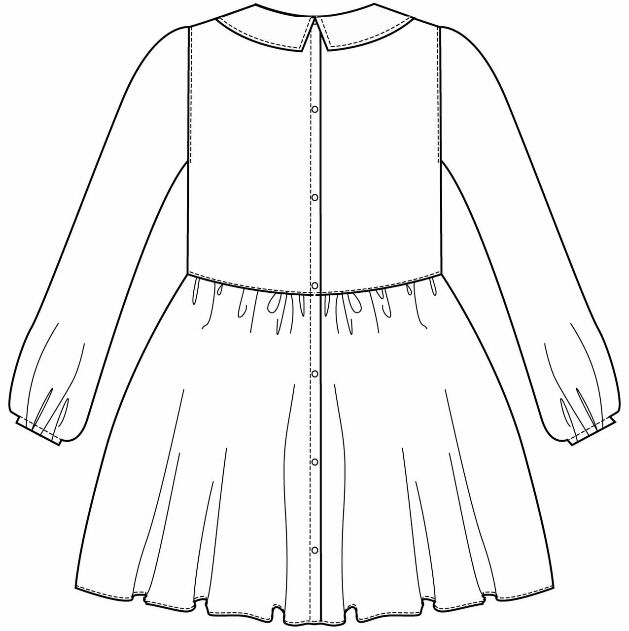 Peter Pan Dress Pattern For Newborn Infant Toddler Girls Sewing Dress Pattern For Children Pdf Toddler Dress Pattern