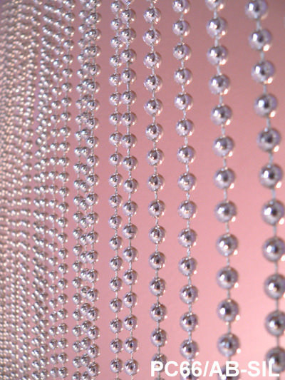 Faux Metal Ball Chain Beaded Curtain 3 Feet by 6 Feet 5 Colors