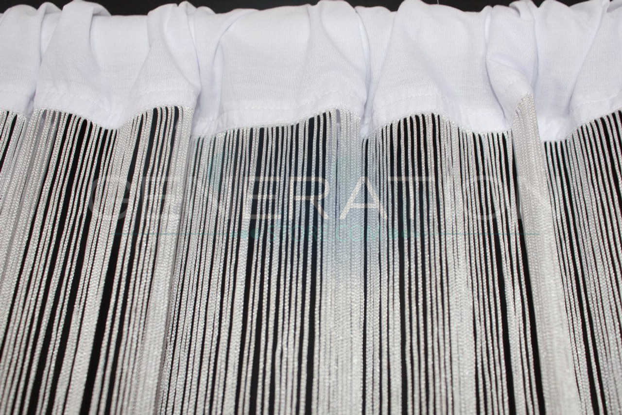 White String Curtains - 3 Feet by 12 Feet