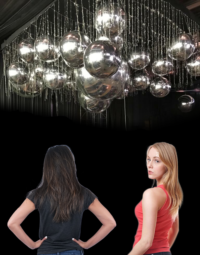 13 PCS PACK KIT Inflatable Silver Mirror Ball Large Mylar Spheres