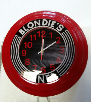 Art Deco Wall Clock With Retro Messages
