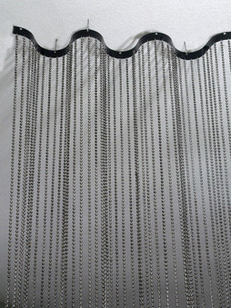 Beaded Curtain with Wave Metal Rod - 9 Feet Long - 3 Options