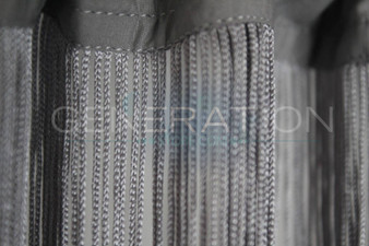 Gray Silver String Curtains - 3 Feet by 12 Feet