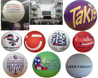 giant inflatable balloons customized with logos and graphics