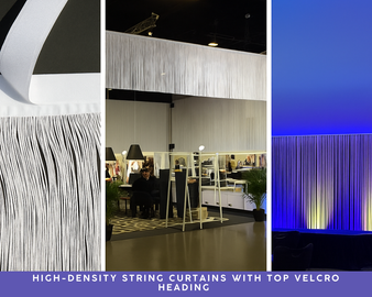 High-Density String Curtains with top Velcro heading


