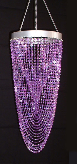 Purple Twisted Beaded chandelier