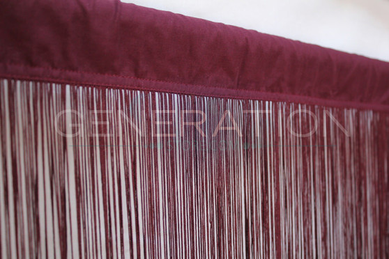 Burgundy String Curtains - 3 Feet by 9 Feet