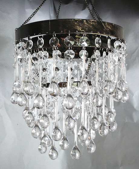 3 Tiered Crystal Large Teardrop Acrylic beaded chandelier.