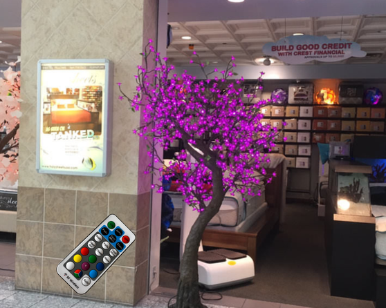 LED blossom trees with a remote control