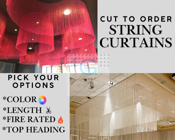 Cut to Order  Fringe String Curtains pick your options 