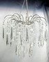 Acrylic  Drop Crystals Beaded Chandelier Hand Hooked