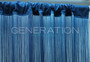 Blue String Curtains - Up to 20 Feet Long