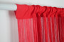 Red String Curtains - 3 Feet by 12 Feet