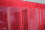 Red String Curtains - 3 Feet by 12 Feet