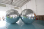 Two Large Inflatable Silver Mirror Ball
