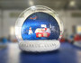 large inflatable Christmas snow globes red home