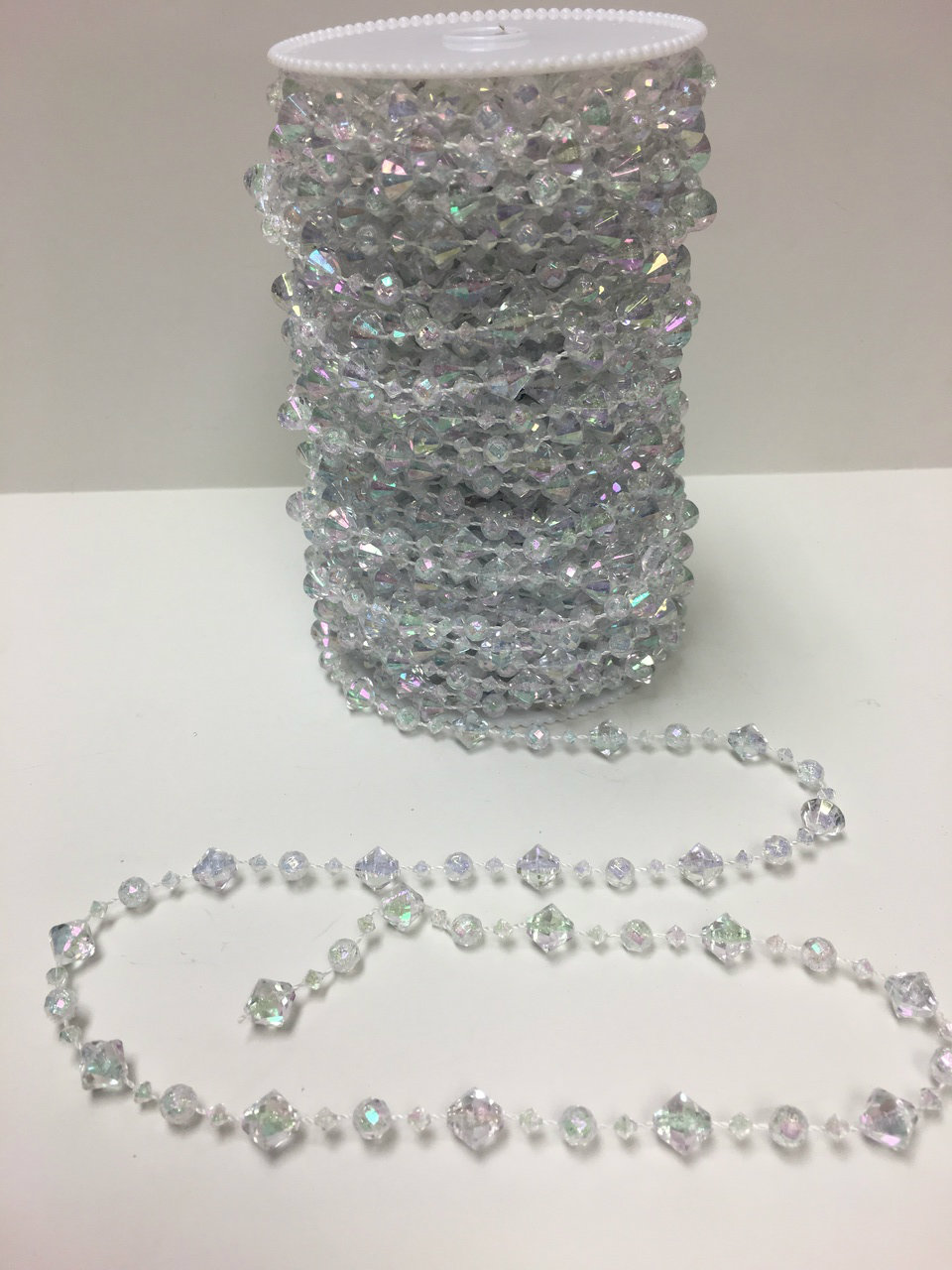 Roll of Beads Crystal Iridescent Ball Chain