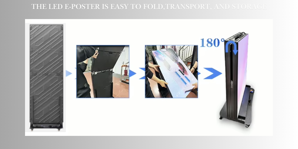 easy-folding-led-poster-display- olding-led-poster-display easy to transport and storage