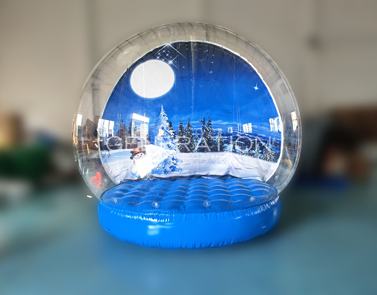 Large inflatable Christmas snow globes