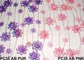 Pink Daisies Beaded Curtains - 3 Feet by 6 Feet