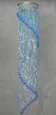 Long Spiral Beaded Chandelier Blue Color