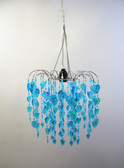 Acrylic Waterfall Beaded Chandelier Blue