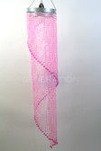 Spiral Chandelier Pink Acrylic Diamond Beads 4 Feet Long