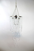 Large Diamond cut beads chandelier 48 Inches Long