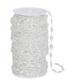 Faux large Oval Crystal Strands of Beads spool