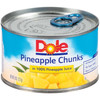 Dole, Pineapple Chunk in 100% juice, EZ Open Can, 8 oz. (12 count)