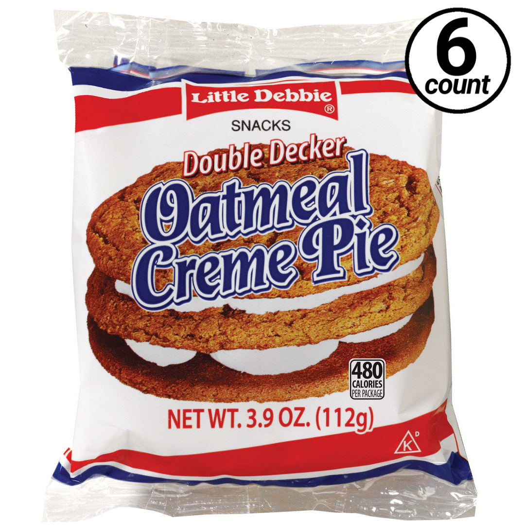 Little Debbie, Double Decker Oatmeal Cream Pie, 3.9 oz. (6 ...