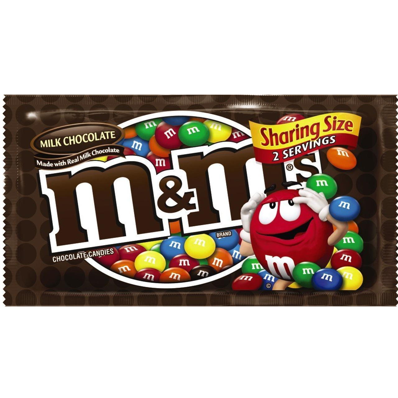 M&M'S Plain Milk Chocolate Share Size 3.14 oz Bag