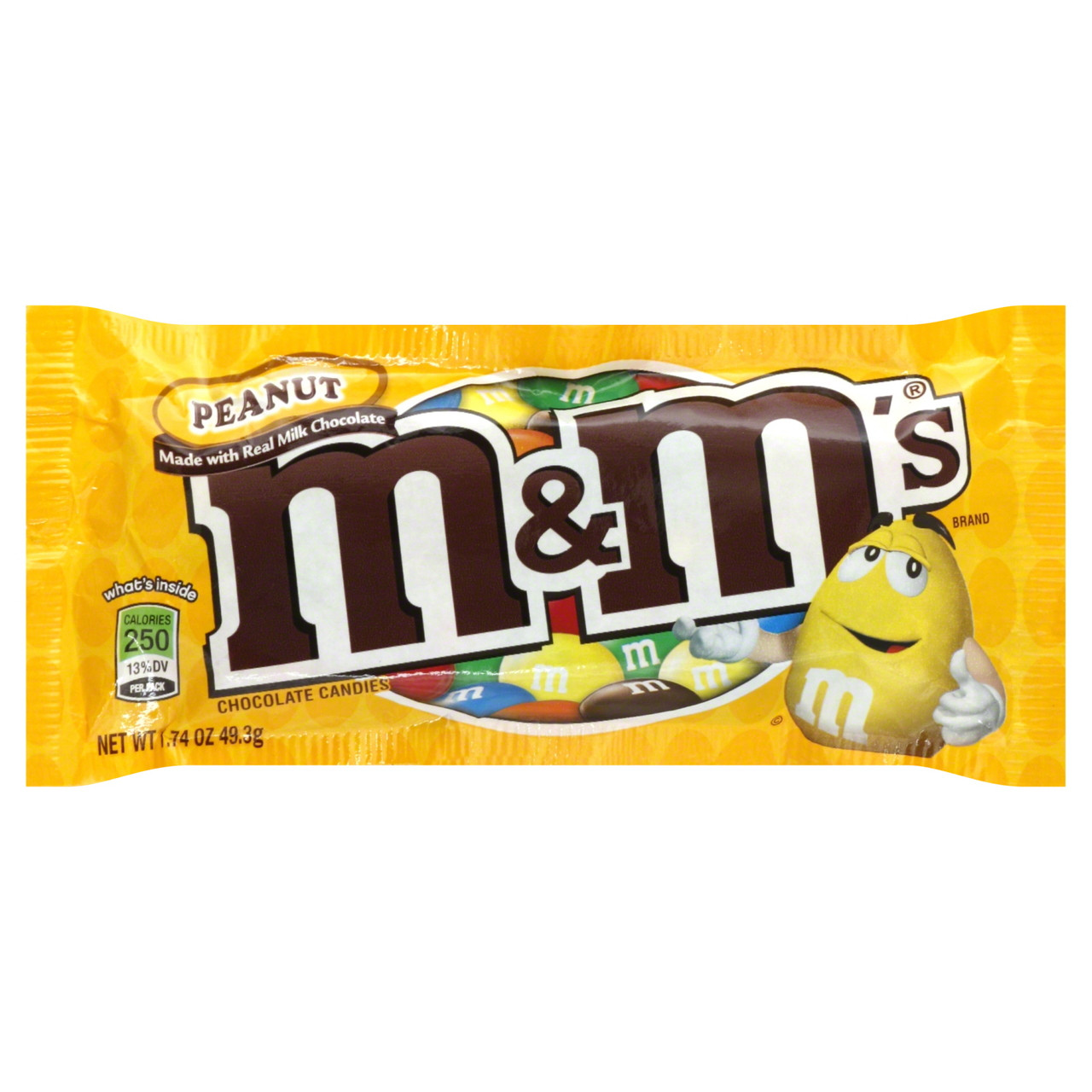 M&M's, Chocolate Candies, Peanut, Sharing Size, 3.27 oz. Bags (24