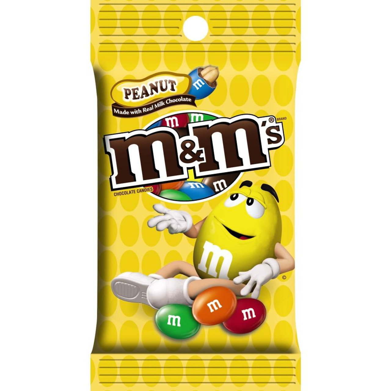 M&M's Peanut Milk Chocolate Candy - 5.3 oz 1 single count Small Bag