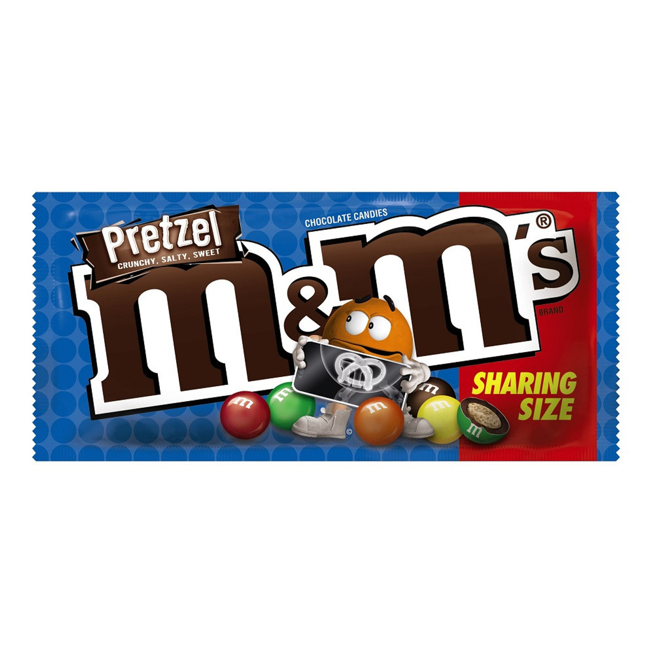 M & M Chocolate Candies, Pretzel, Sharing Size - 24 pack, 2.83 oz packs
