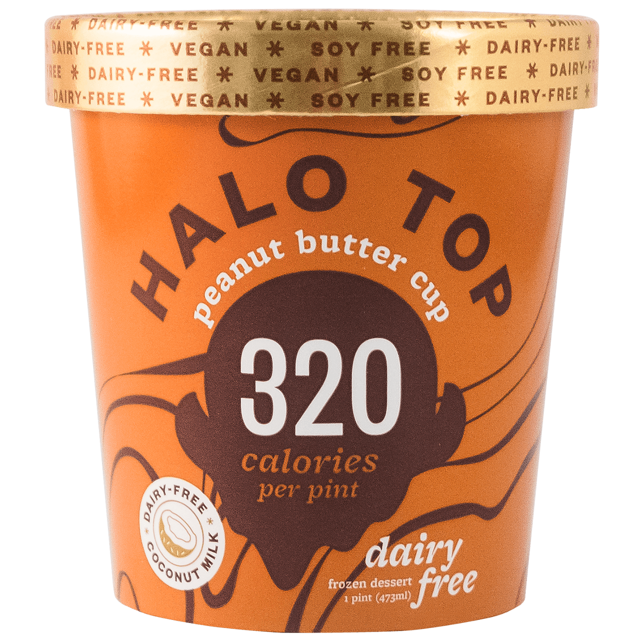 Halo Top, NON-DAIRY Peanut Butter Cup Ice Cream, Pint (1 ...