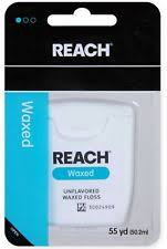 Johnson & Johnson Reach, Waxed Dental Floss/55 yds (1 Count) RocketDSD