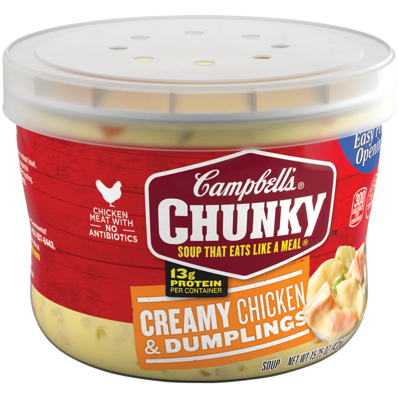 Campbell's Chunky Classic Chicken Noodle Soup Microwavable Bowl, 15.25 oz.