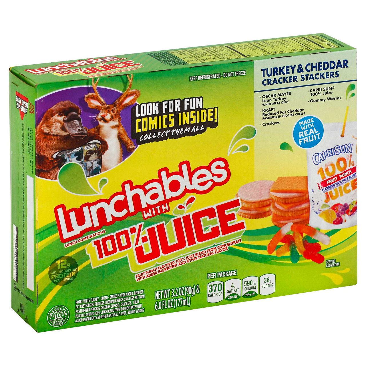 Lunchables Turkey & Cheddar Cracker Stackers with Capri Sun Juice & Gummy  Worms Kids Lunch Meal Kit, 9.2 oz - Kroger