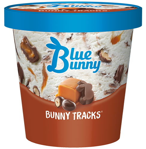 Blue Bunny, Bunny Tracks Ice Cream, pint (1 count) - RocketDSD