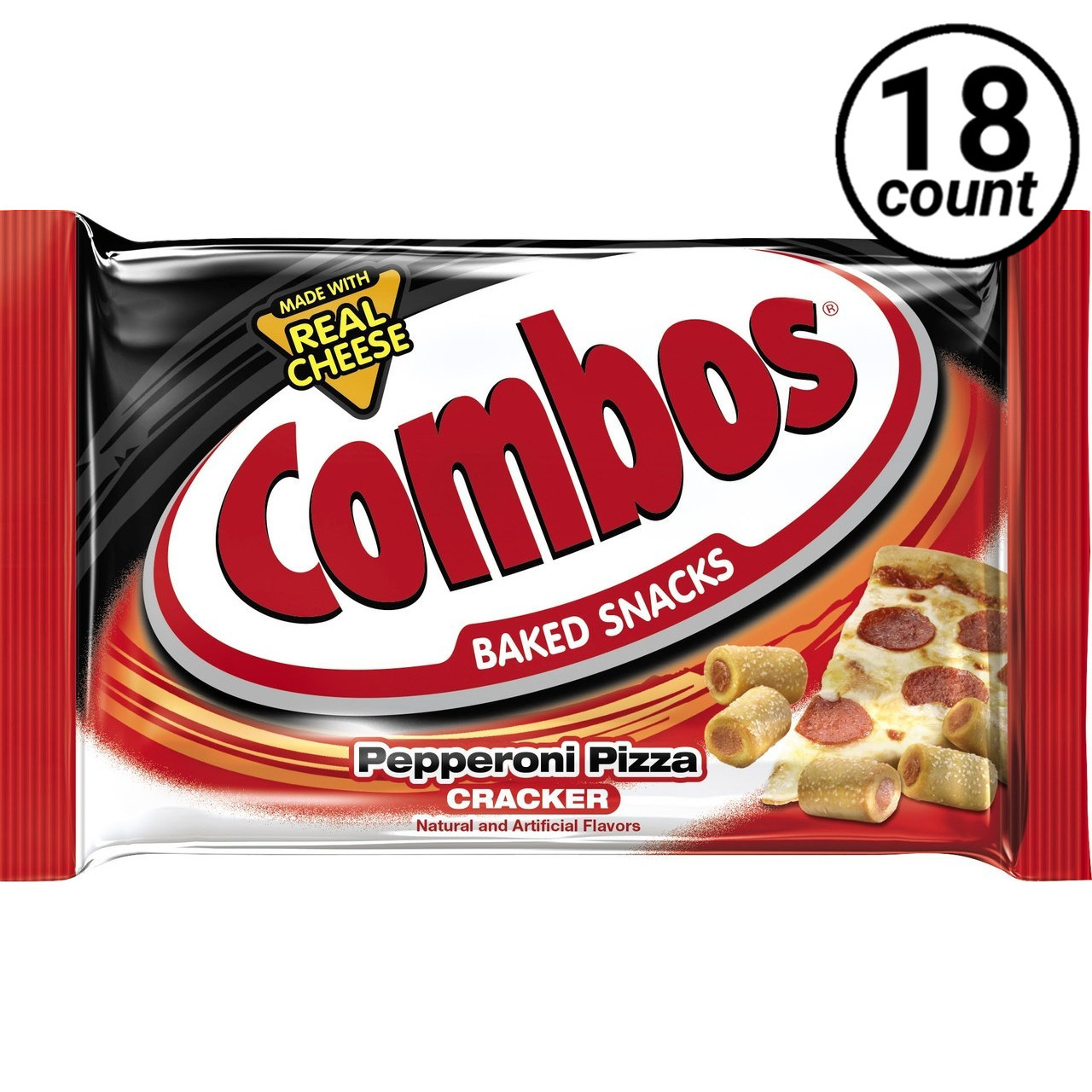 Combos, Pepperoni Pizza Cracker, 1.7 oz. Bags (18 Count) - RocketDSD