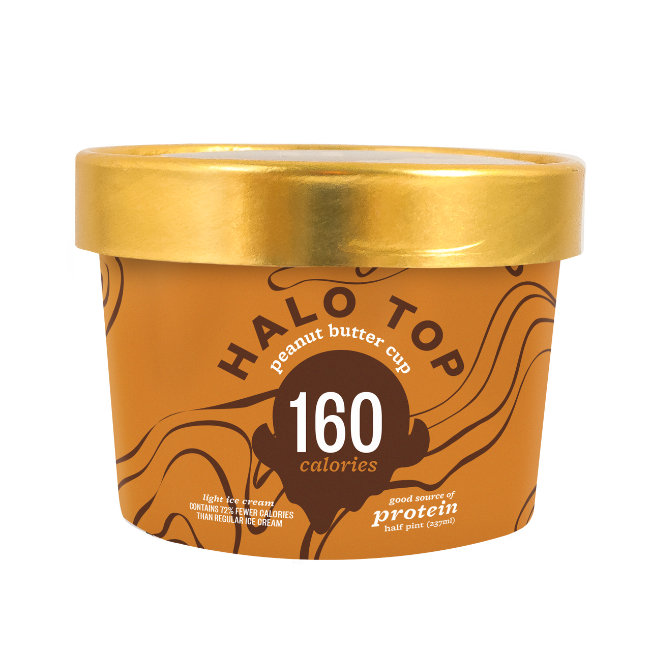 Halo Top Peanut Butter Cup 8 Oz Half Pints 16 Count Rocketdsd