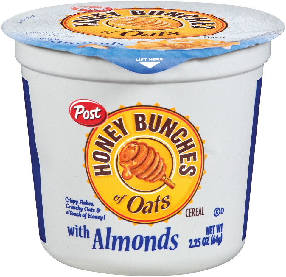 Post, Honey Bunches of Oats with Almonds, 2.25 oz. cup (1 Count