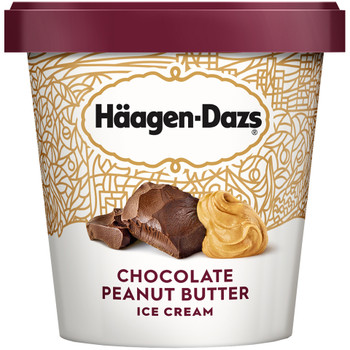 Haagen-Dazs, Chocolate Peanut Butter Ice Cream, Pint (1 Count)