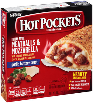 Hot Pockets, Meatballs & Mozzarella, 9 oz. Sandwich (1 Count)