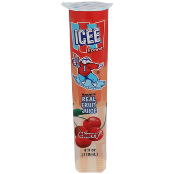 ICEE Squeeze-Up Tube, Cherry, 4 oz. (24 Count)