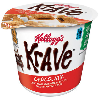 Kellogg's Cereal in a Cup, Krave, Chocolate, 1.87 oz. Cup (1 Count)