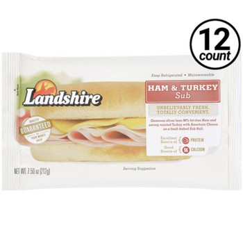 Landshire, Mom's Turkey & Ham with American Cheese, 7.5 oz. Sub (12 Count)