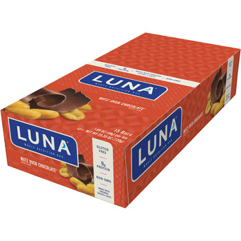 LUNA Bars, Nutz Over Chocolate, 1.6 oz. Bars (15 Count)